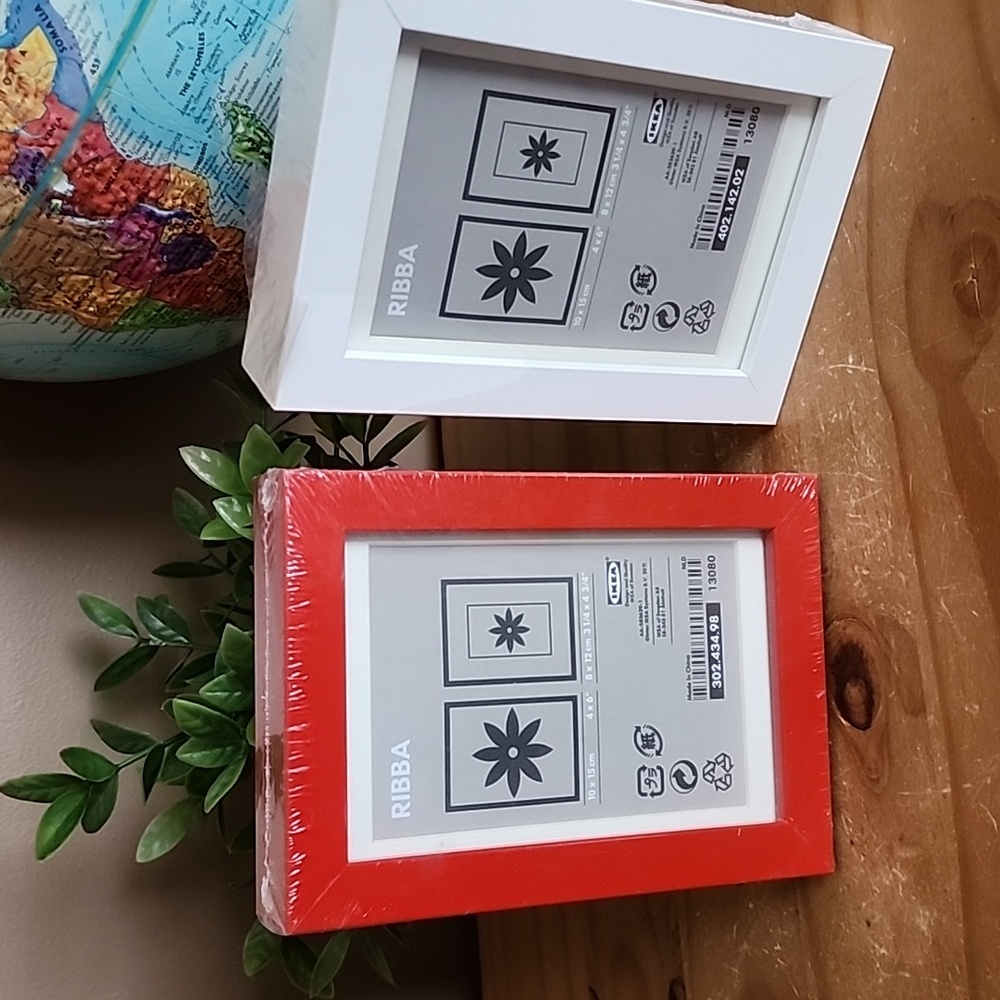 IKEA Ribba Picture Frames - White and Red